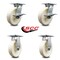 Service Caster 8 Inch Nylon Caster Set with Roller Bearing 2 Brakes and 2 Rigid SCC-35S820-NYR-SLB-2-R-2 - alternate 5
